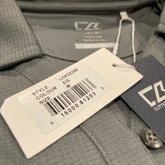 NWT Cutter & Buck Genre Polo in grey size medium - Picture 5 of 5